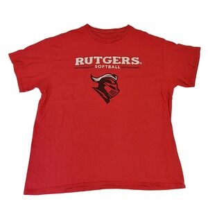 Rutgers Scarlet Knights Softball T-Shirt Orange NCAA College Graphic Tee‎